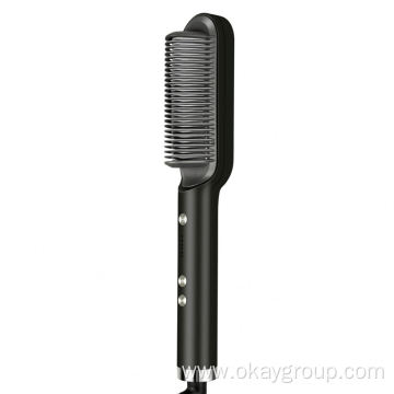 Professional Plate Ionic Flat Iron Hair Straightener Brush